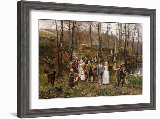 A Wedding Procession, 1879-Marie Francois Firmin-Girard-Framed Giclee Print