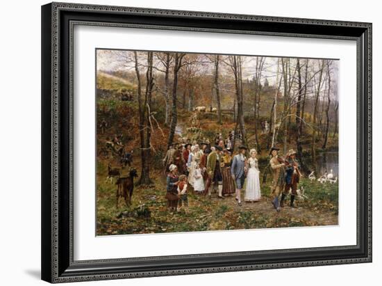 A Wedding Procession, 1879-Marie Francois Firmin-Girard-Framed Giclee Print