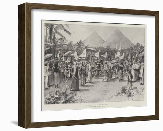 A Wedding Procession in Java-Amedee Forestier-Framed Giclee Print