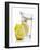 A Wedge of Lemon Falling into a Glass of Water-Kröger & Gross-Framed Photographic Print