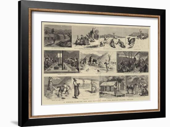 A Week's Camping Out and Hunting Near the Horton Plains, Ceylon-Sydney Prior Hall-Framed Giclee Print