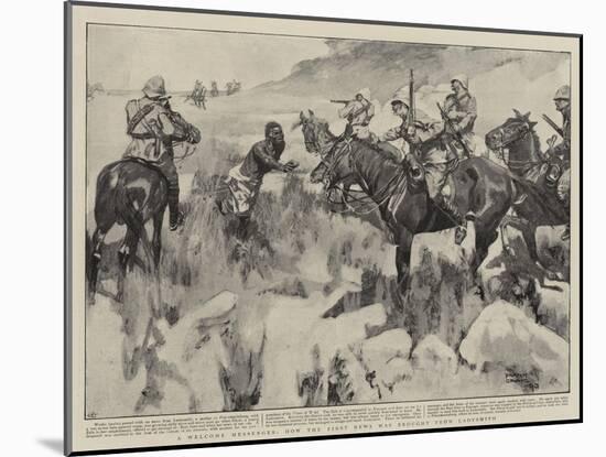 A Welcome Messenger, How the First News Was Brought from Ladysmith-Frank Craig-Mounted Giclee Print