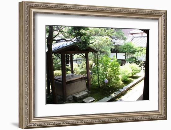 A Well in Back of the Temple, Japanese Garden-Ryuji Adachi-Framed Art Print