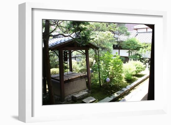 A Well in Back of the Temple, Japanese Garden-Ryuji Adachi-Framed Art Print