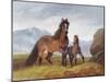 A Welsh Mountain Mare and Foal, 1854-John Frederick Herring I-Mounted Giclee Print