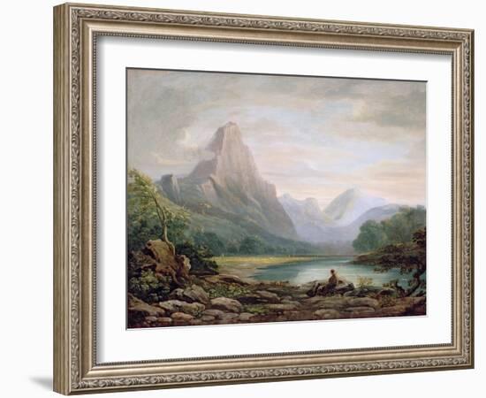 A Welsh Valley, 1819-John Varley-Framed Giclee Print