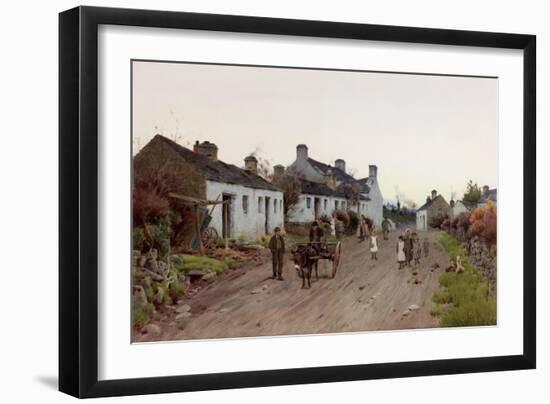 A Welsh Village - Evening-Peter Ghent-Framed Giclee Print