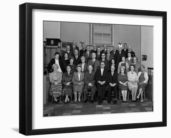 A Wesleyan Church Congregation, Mexborough, South Yorkshire, 1963-Michael Walters-Framed Photographic Print