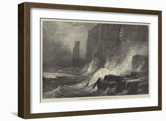 A Westerly Gale in the Orkney Islands, Roray Head, Hoy-Samuel Read-Framed Giclee Print