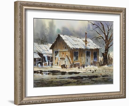 A Wet Day-LaVere Hutchings-Framed Giclee Print