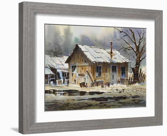 A Wet Day-LaVere Hutchings-Framed Giclee Print