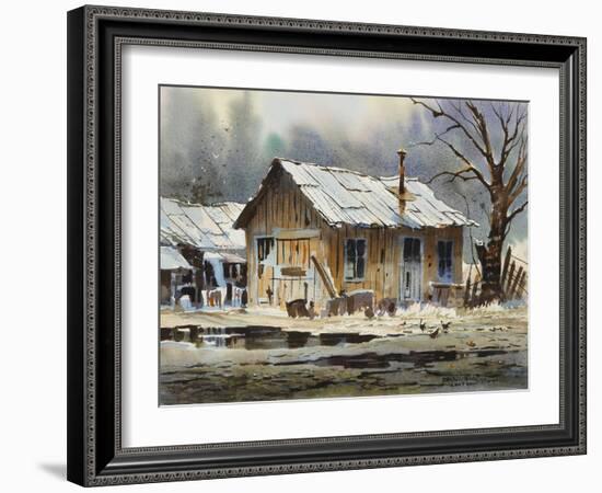 A Wet Day-LaVere Hutchings-Framed Giclee Print