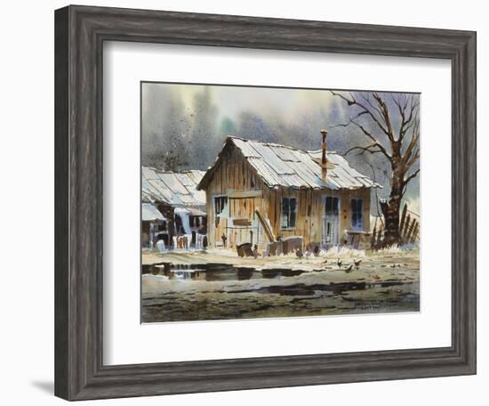 A Wet Day-LaVere Hutchings-Framed Giclee Print