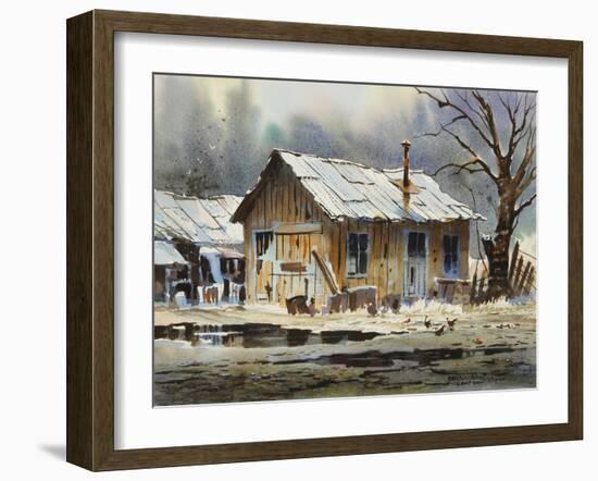 A Wet Day-LaVere Hutchings-Framed Giclee Print