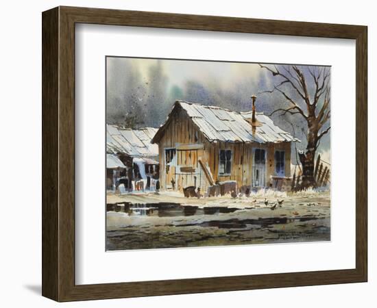 A Wet Day-LaVere Hutchings-Framed Giclee Print