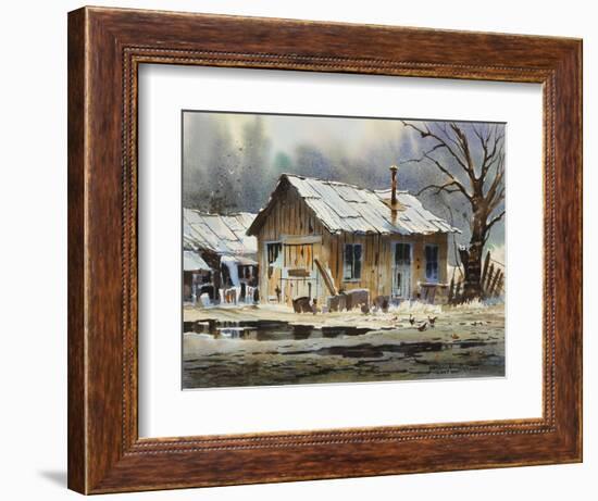 A Wet Day-LaVere Hutchings-Framed Giclee Print