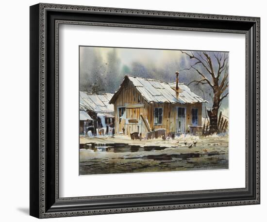 A Wet Day-LaVere Hutchings-Framed Giclee Print