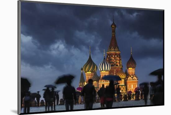 A Wet Evening in Red Square.-Jon Hicks-Mounted Photographic Print