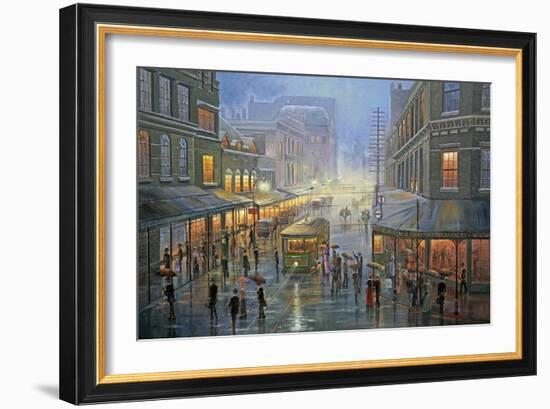 A Wet Evening - Sydney-John Bradley-Framed Giclee Print