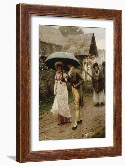 A Wet Sunday Morning, 1896-Edmund Blair Leighton-Framed Giclee Print