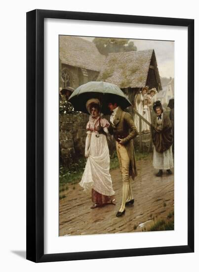 A Wet Sunday Morning, 1896-Edmund Blair Leighton-Framed Giclee Print