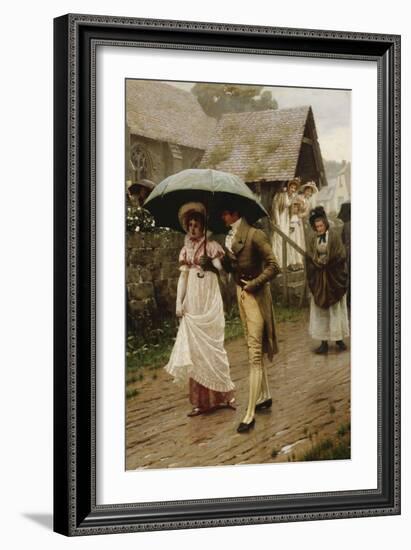 A Wet Sunday Morning, 1896-Edmund Blair Leighton-Framed Giclee Print