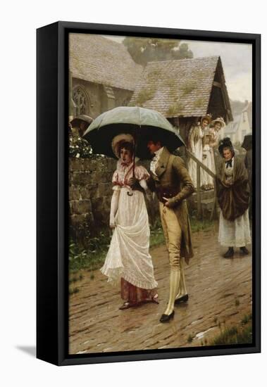 A Wet Sunday Morning, 1896-Edmund Blair Leighton-Framed Premier Image Canvas