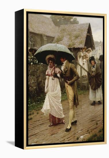 A Wet Sunday Morning, 1896-Edmund Blair Leighton-Framed Premier Image Canvas