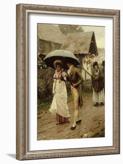 A Wet Sunday Morning, 1896-Edmund Blair Leighton-Framed Giclee Print