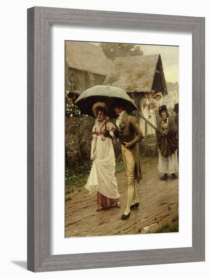 A Wet Sunday Morning, 1896-Edmund Blair Leighton-Framed Giclee Print