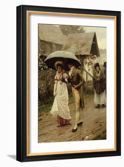 A Wet Sunday Morning, 1896-Edmund Blair Leighton-Framed Giclee Print