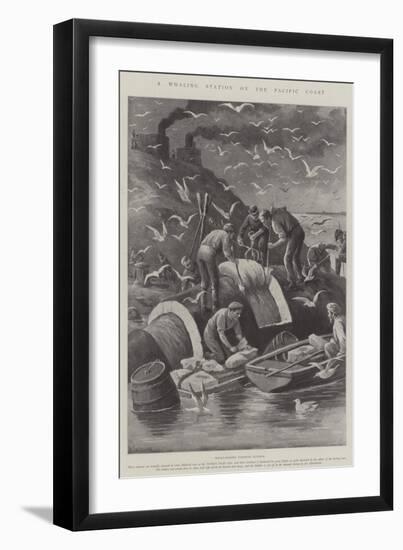 A Whaling Station on the Pacific Coast-Paul Frenzeny-Framed Giclee Print