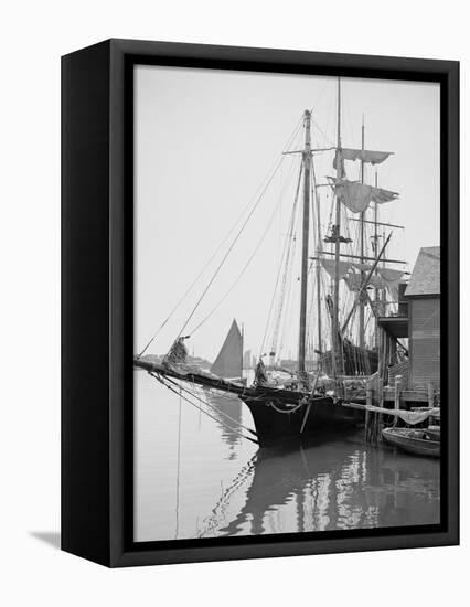 A Wharf, Gloucester, Mass.-null-Framed Stretched Canvas