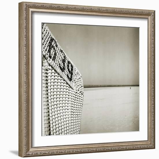A Whicker Chair on the Beach-Katrin Adam-Framed Photographic Print