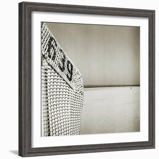 A Whicker Chair on the Beach-Katrin Adam-Framed Photographic Print