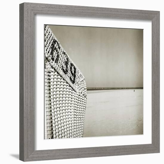 A Whicker Chair on the Beach-Katrin Adam-Framed Photographic Print