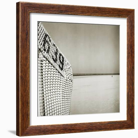 A Whicker Chair on the Beach-Katrin Adam-Framed Photographic Print