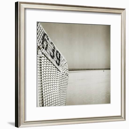 A Whicker Chair on the Beach-Katrin Adam-Framed Photographic Print