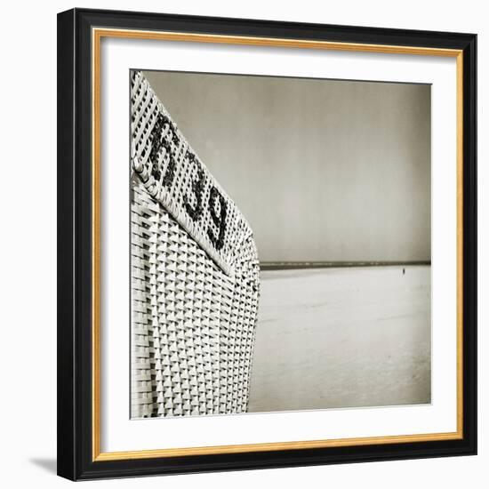 A Whicker Chair on the Beach-Katrin Adam-Framed Photographic Print