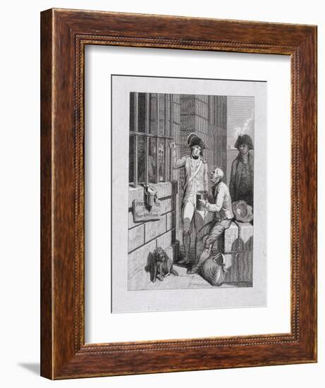 A Whistling Shop : Tom and Jerry Visiting Logic, on Board the Fleet, Fleet Prison, London, 1821-George Cruikshank-Framed Giclee Print