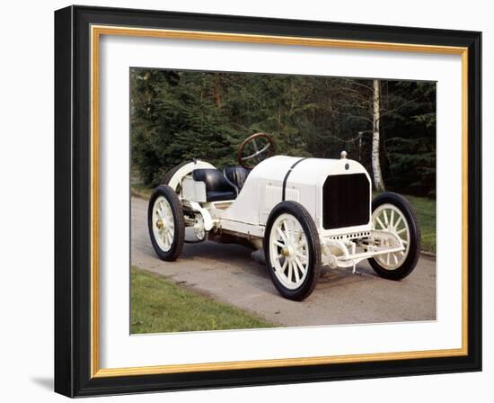 A White 1908 Benz Racer-null-Framed Photographic Print