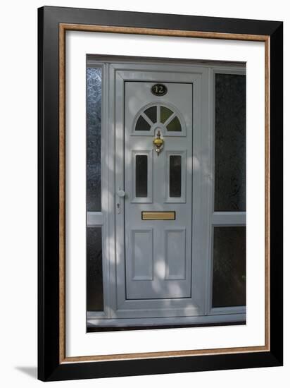 A White Front Door of a Residential House-Natalie Tepper-Framed Photo