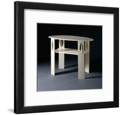 A White Oval Side Table Originally Designed For 14 Kingsborough