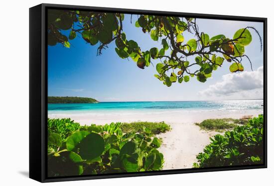 A White Sand Beach On The Island Of Eleuthera, The Bahamas-Erik Kruthoff-Framed Stretched Canvas