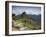 A wide angle photo of Macchu Pichu at sunrise with dramatic clouds in the distance.-Alex Saberi-Framed Photographic Print