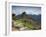 A wide angle photo of Macchu Pichu at sunrise with dramatic clouds in the distance.-Alex Saberi-Framed Photographic Print