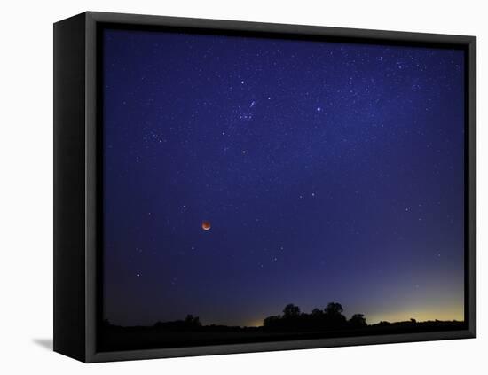 A Wide Field Composite Showing the Moon Against the Stars-Stocktrek Images-Framed Premier Image Canvas
