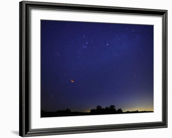 A Wide Field Composite Showing the Moon Against the Stars-Stocktrek Images-Framed Photographic Print