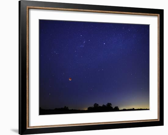 A Wide Field Composite Showing the Moon Against the Stars-Stocktrek Images-Framed Photographic Print