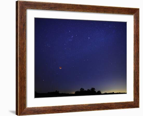 A Wide Field Composite Showing the Moon Against the Stars-Stocktrek Images-Framed Photographic Print